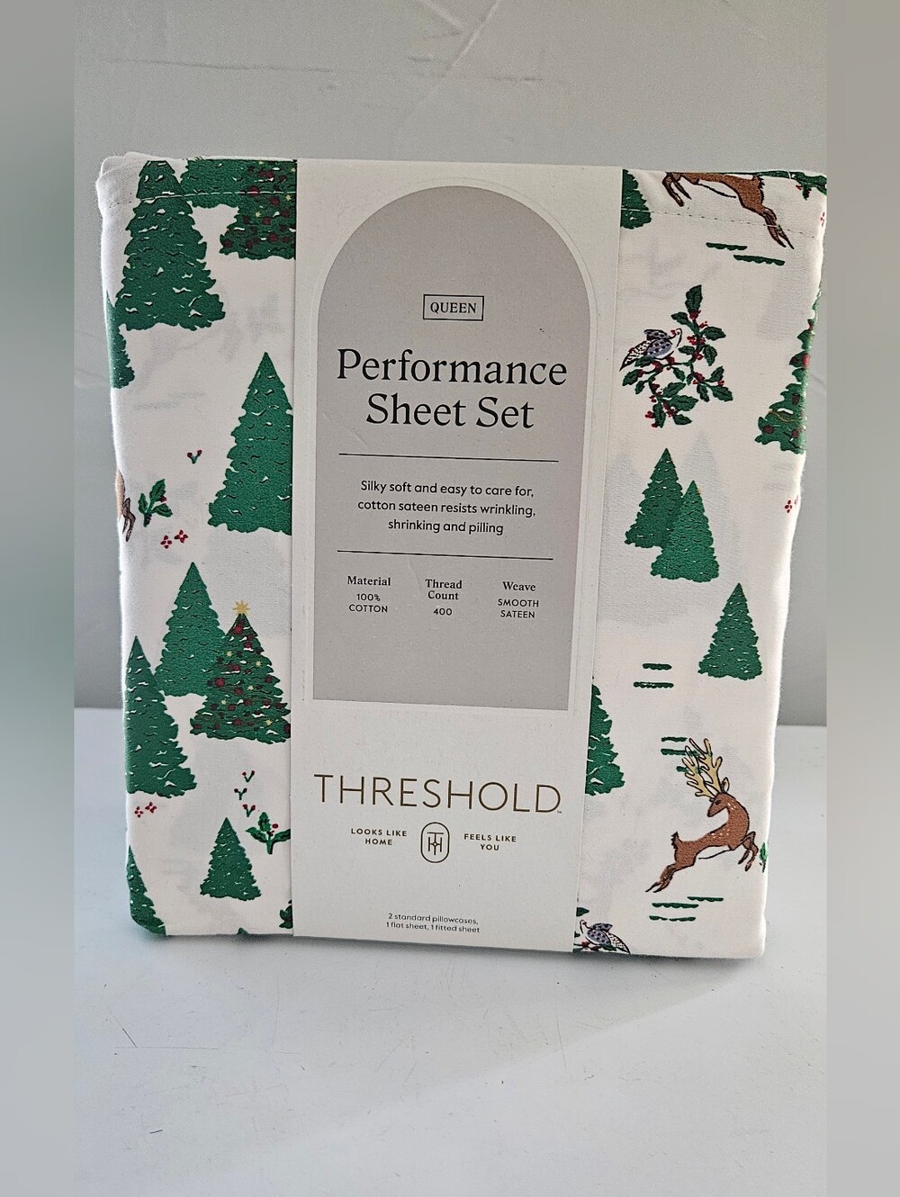 Threshold 400 Thread Count Holiday Performance Sheet Set BNWT